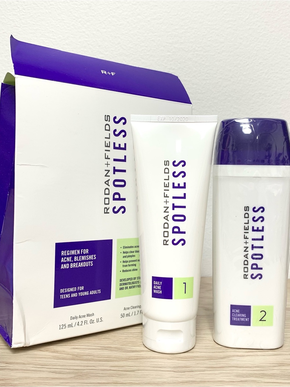 Rodan + Fields Spotless Acne Regimen Step 1 & Step 2 SET NEW **READ**